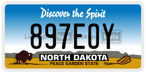 897EOY  license plate in ND