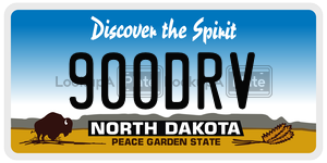 900DRV  license plate in ND