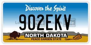 902EKV  license plate in ND
