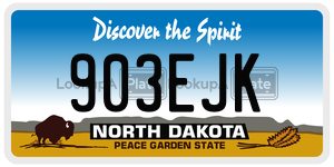 903EJK  license plate in ND