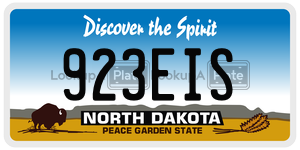 923EIS  license plate in ND
