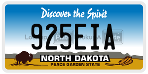 925EIA  license plate in ND