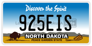 925EIS  license plate in ND