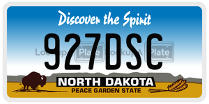 927DSC  license plate in ND