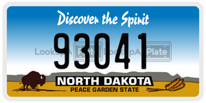 93041  license plate in ND