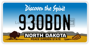 930BDN  license plate in ND