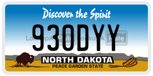 930DYY  license plate in ND