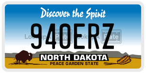940ERZ  license plate in ND