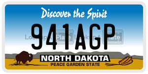 941AGP  license plate in ND