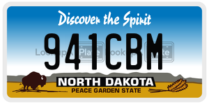 941CBM  license plate in ND