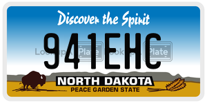 941EHC  license plate in ND