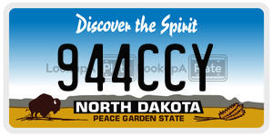 944CCY  license plate in ND