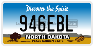 946EBL  license plate in ND