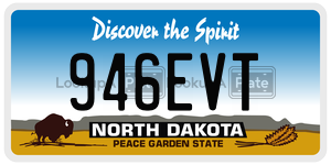 946EVT  license plate in ND