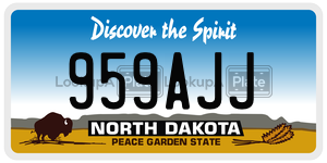 959AJJ  license plate in ND