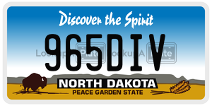 965DIV  license plate in ND
