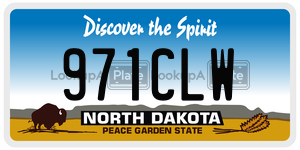 971CLW  license plate in ND