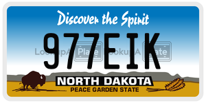 977EIK  license plate in ND