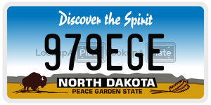 979EGE  license plate in ND