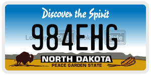 984EHG  license plate in ND