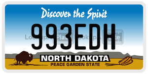 993EDH  license plate in ND