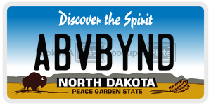 ABVBYND  license plate in ND