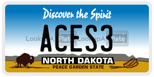 ACES3  license plate in ND