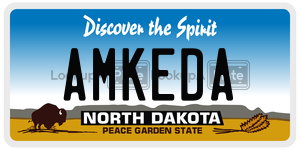 AMKEDA  license plate in ND