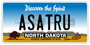 ASATRU license plate in North Dakota