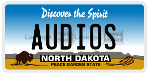 AUDIOS  license plate in ND