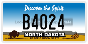 B4024  license plate in ND