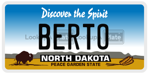 BERTO  license plate in ND