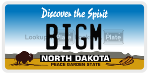 BIGM  license plate in ND