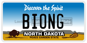 BIONG  license plate in ND