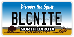 BLCNITE  license plate in ND