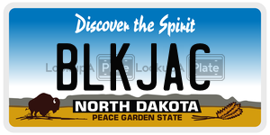 BLKJAC  license plate in ND
