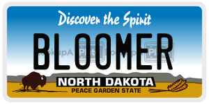 BLOOMER  license plate in ND