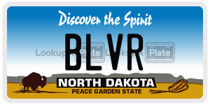 BLVR  license plate in ND