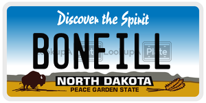 BONEILL  license plate in ND