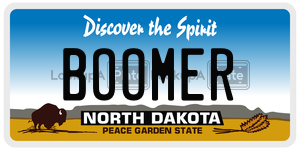 BOOMER  license plate in ND