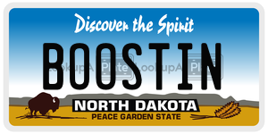 BOOSTIN  license plate in ND