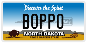 BOPPO  license plate in ND