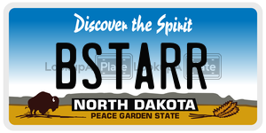 BSTARR  license plate in ND