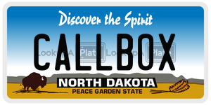 CALLBOX  license plate in ND