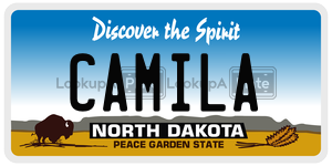 CAMILA  license plate in ND
