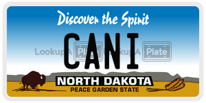CANI  license plate in ND