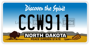 CCW911  license plate in ND