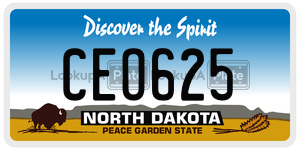 CEO625  license plate in ND