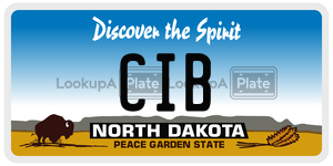 CIB  license plate in ND