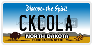 CKCOLA  license plate in ND